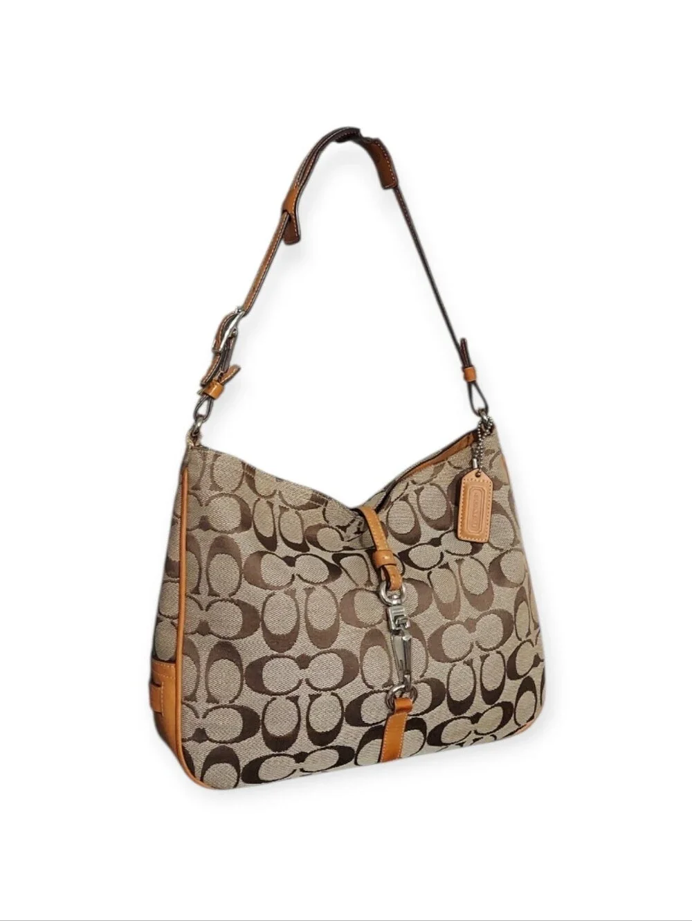 Coach Hampton Y2K Vintage Signature C Clip Small Shoulder Bag